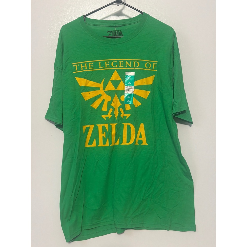 Legend of Zelda Triforce Graphic T-Shirt Mens XL Kelly Green Nintendo